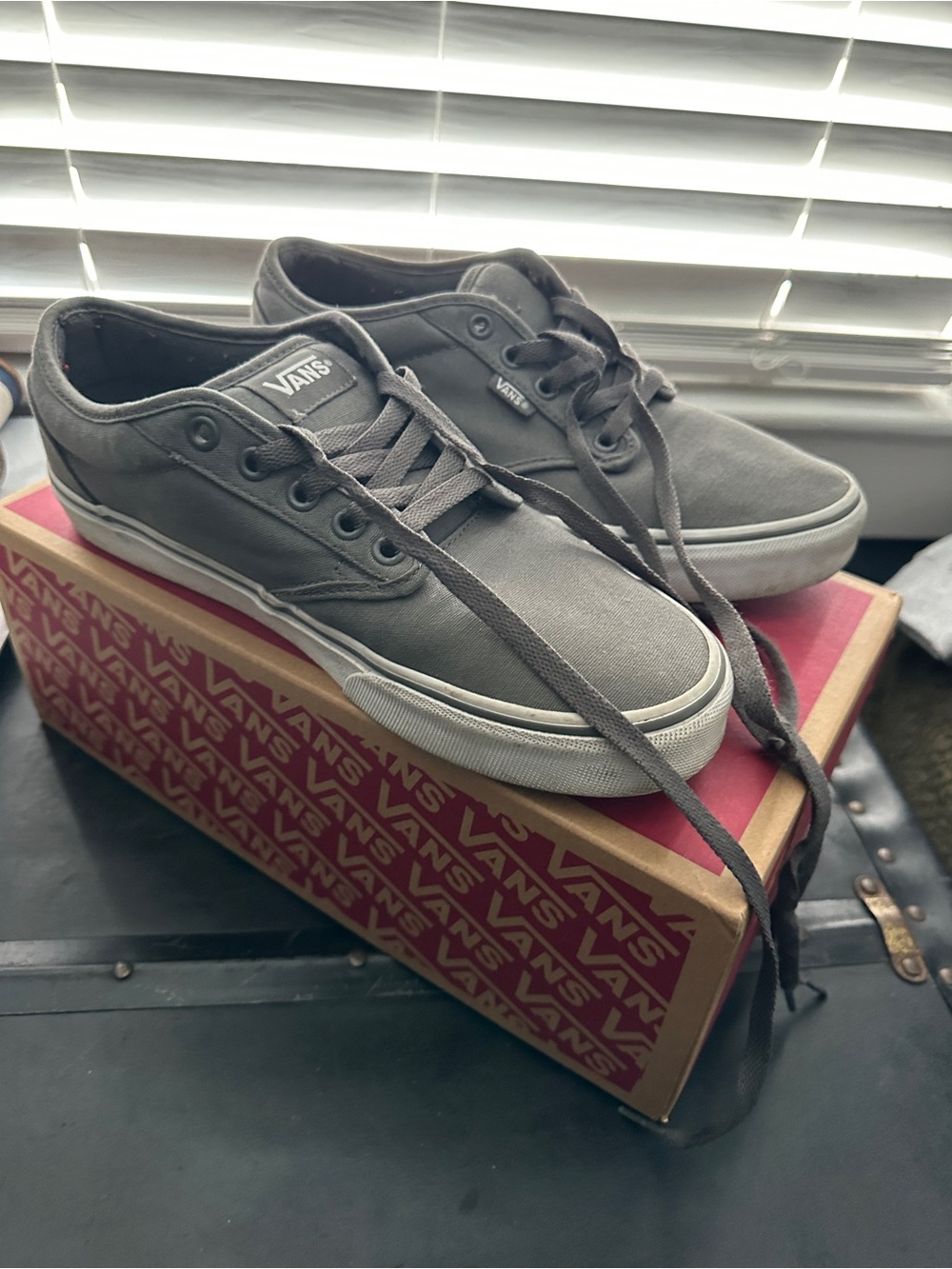 Vans Low-Top Canvas Sneakers in Gray
